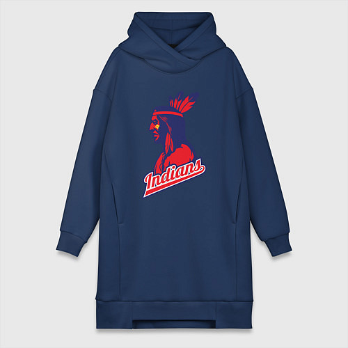 Женская толстовка-платье Индейцы / Тёмно-синий – фото 1