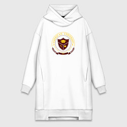 Женское худи-платье University emblem, цвет: белый