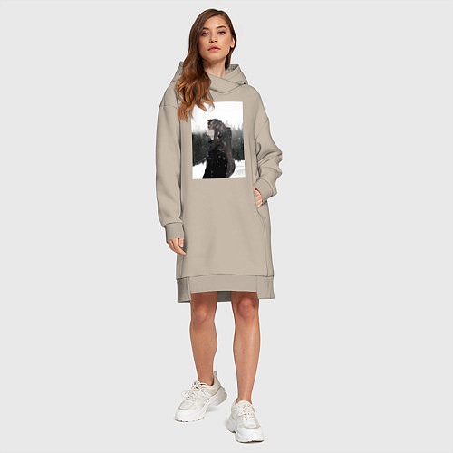 Женская толстовка-платье Башня Бога Баам / Миндальный – фото 4