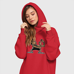 Женское худи-платье Кавай Леонард, цвет: красный — фото 2