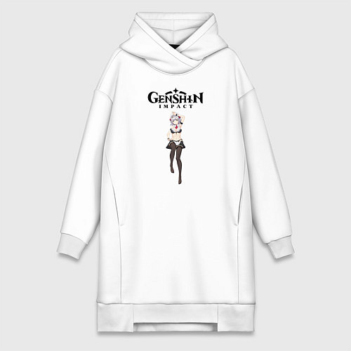 Женская толстовка-платье Noelle genshin impact love / Белый – фото 1