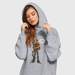 Женское худи-платье 2025 может не надо, цвет: меланж — фото 2