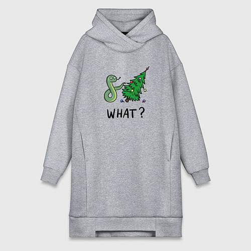 Женская толстовка-платье Змей роняет елку / Меланж – фото 1
