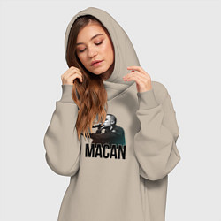 Женское худи-платье Macan - Rap, цвет: миндальный — фото 2
