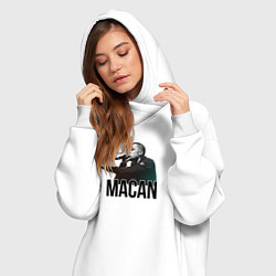 Женское худи-платье Macan - Rap, цвет: белый — фото 2