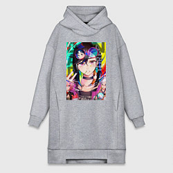 Женское худи-платье Дандадан: Момо Аясэ, цвет: меланж