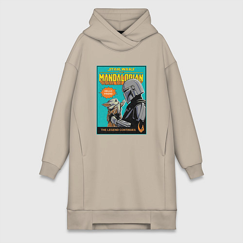 Женская толстовка-платье Mandalorian - Din Djarin / Миндальный – фото 1