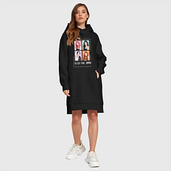 Женское худи-платье Blackpink 4 colors, цвет: черный — фото 2