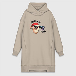 Женское худи-платье Friday Night Funkin - Santa Claus, цвет: миндальный