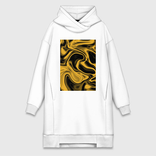 Женская толстовка-платье Liquid gold / Белый – фото 1