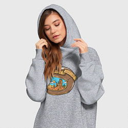 Женское худи-платье Ride nature, цвет: меланж — фото 2