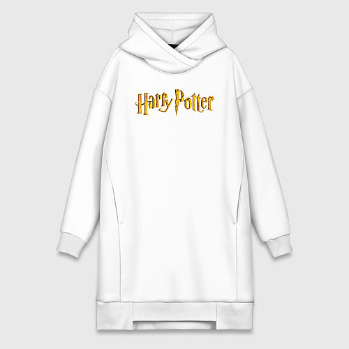 Женская толстовка-платье Harry Potter golden logo / Белый – фото 1