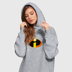 Женское худи-платье Суперсемейка, цвет: меланж — фото 2