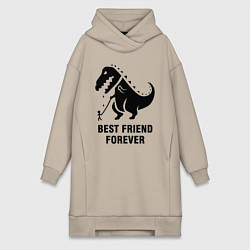 Женская толстовка-платье Godzilla best friend