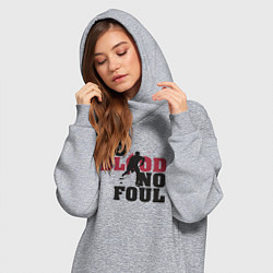 Женское худи-платье Хоккей - нет крови нет фола, цвет: меланж — фото 2
