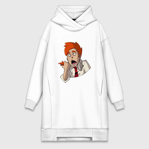 Женская толстовка-платье Нервный диспетчер из Каламбур: Крутое пике / Белый – фото 1