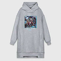 Женское худи-платье Сюэй, цвет: меланж