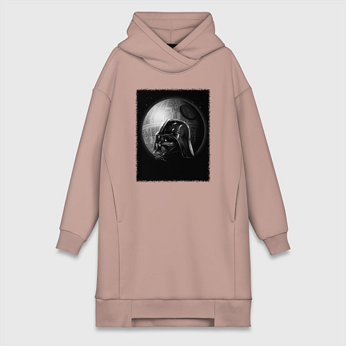 Женская толстовка-платье Дарт Вейдер звезда смерти / Пыльно-розовый – фото 1