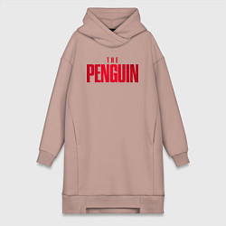 Женское худи-платье The penguin logo, цвет: пыльно-розовый
