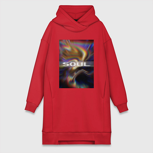 Женская толстовка-платье Арт Soul / Красный – фото 1