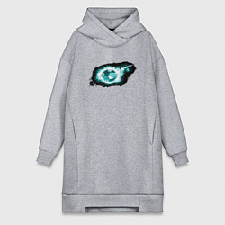 Женская толстовка-платье Горящий мяч