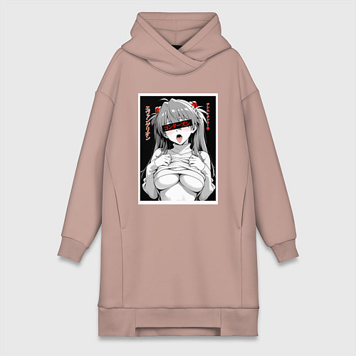 Женская толстовка-платье Sexy Asuka Langley - Evangelion / Пыльно-розовый – фото 1