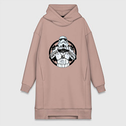 Женское худи-платье Империя победит повстанцы падут, цвет: пыльно-розовый