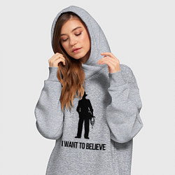 Женское худи-платье Индиана джонс, цвет: меланж — фото 2