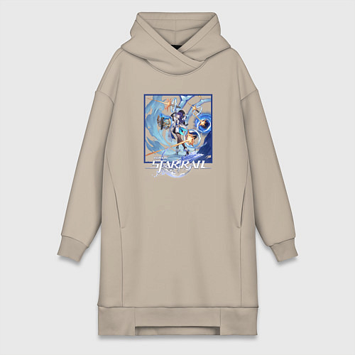 Женская толстовка-платье Пела / Миндальный – фото 1