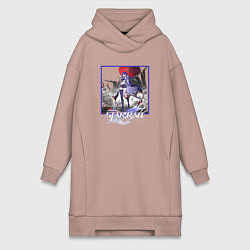 Женское худи-платье Ахерон, цвет: пыльно-розовый