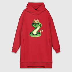 Женское худи-платье Царевна змея, цвет: красный
