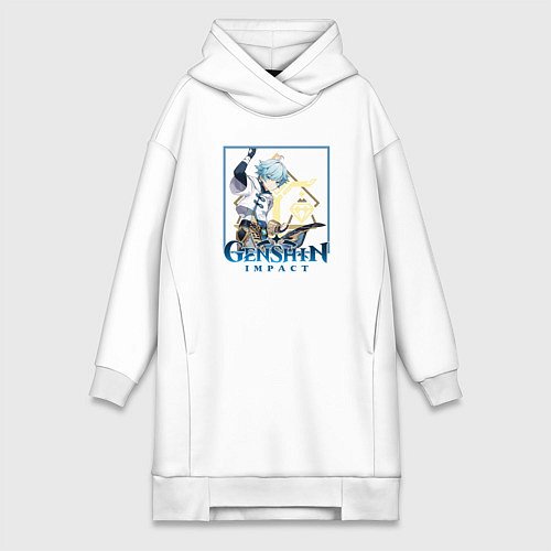 Женская толстовка-платье Чун Юнь / Белый – фото 1