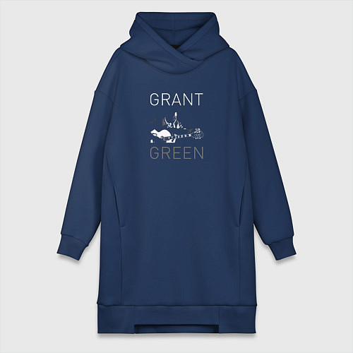 Женская толстовка-платье Grant Green great jazz guitarist / Тёмно-синий – фото 1