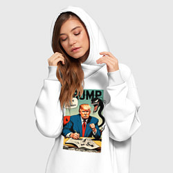 Женское худи-платье Trump - we are Venom meme, цвет: белый — фото 2