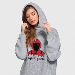 Женское худи-платье Squid game man, цвет: меланж — фото 2