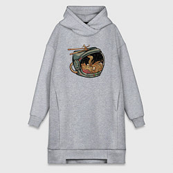 Женское худи-платье Космическая лапша, цвет: меланж
