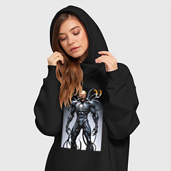 Женское худи-платье Venom-Trump collaboration - ai art fantasy, цвет: черный — фото 2
