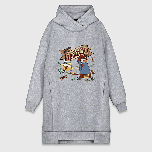 Женская толстовка-платье Flapjack - candies / Меланж – фото 1