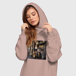 Женское худи-платье Гарри Поттер, цвет: пыльно-розовый — фото 2