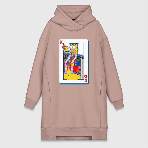 Женская толстовка-платье Король Гомер / Пыльно-розовый – фото 1
