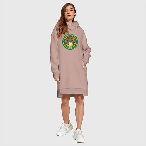 Женская толстовка-платье Вот и всё соседи / Пыльно-розовый – фото 4