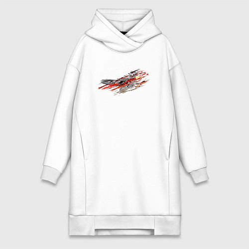 Женская толстовка-платье Орел в облаках - светлый / Белый – фото 1