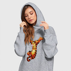 Женское худи-платье Винни пух - Тигруля, цвет: меланж — фото 2