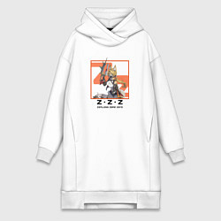 Женское худи-платье Пульхра Феллини - Zenless Zone Zero, цвет: белый