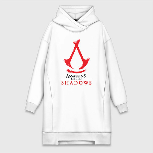 Женская толстовка-платье Assassins Creed Shadows - badge / Белый – фото 1