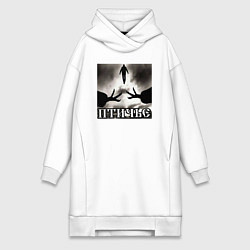 Женское худи-платье Людское, цвет: белый