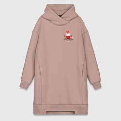 Женское худи-платье Будь моей валентинкой, цвет: пыльно-розовый