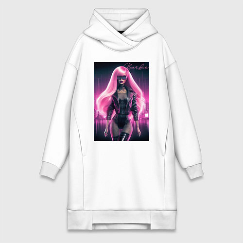 Женская толстовка-платье Sexy Barbie - ai art / Белый – фото 1