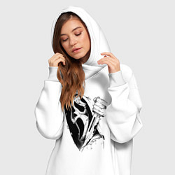 Женское худи-платье Крик - Гоуст фейс, цвет: белый — фото 2