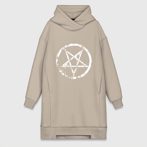Женская толстовка-платье Star pentagram / Миндальный – фото 1